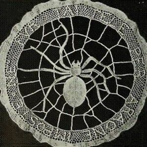 Intricate Lace Spider Web Doily, vintage reproduction, limited edition
